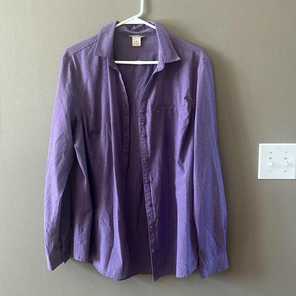 Duluth Trading Co Purple Button Down Shirt